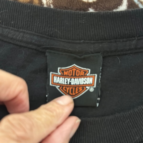 Harley-Davidson Black and Orange Short Sleeve Tee - Picture 2 of 5